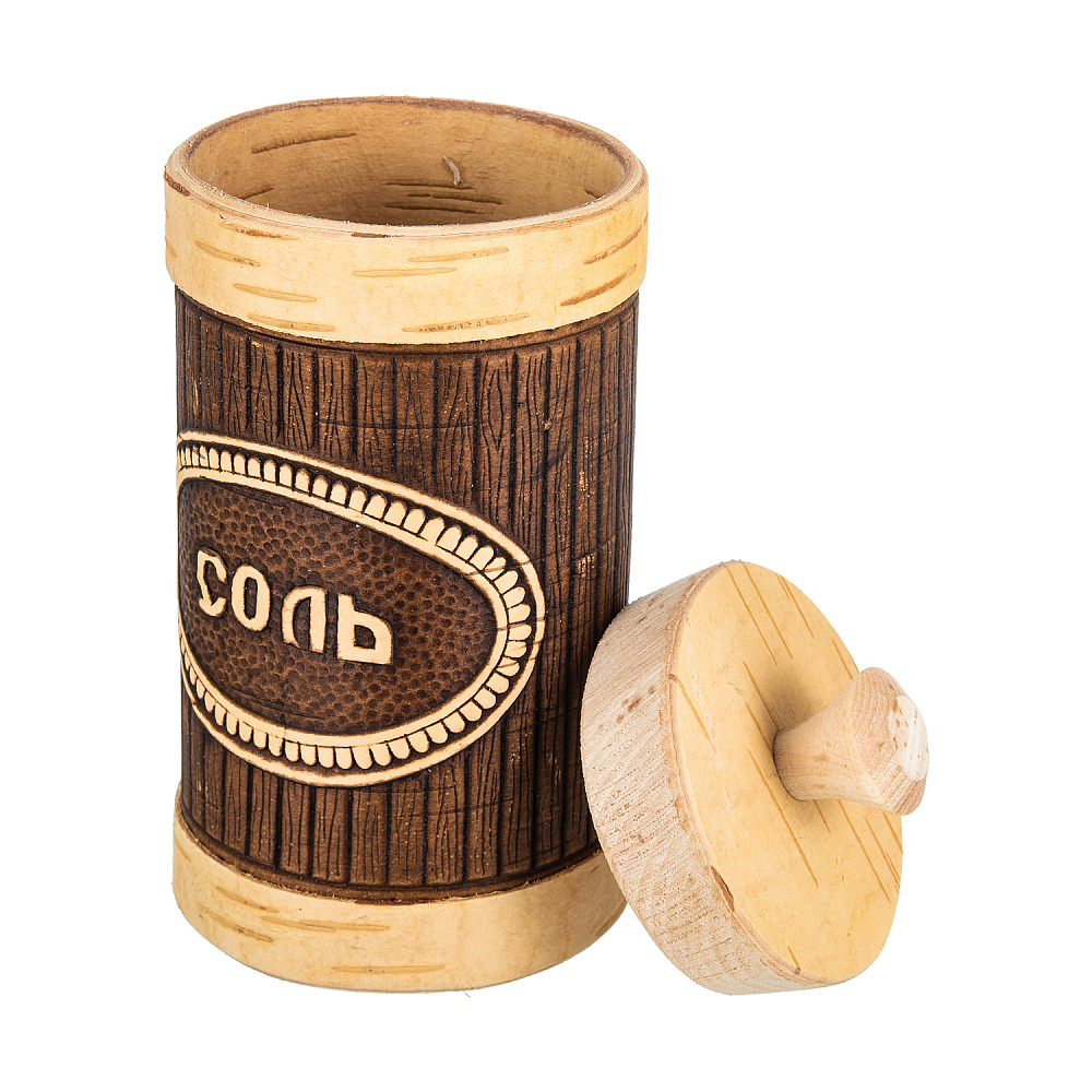 Туес из бересты «Соль» - интернет магазин Русь Велика я фото 1