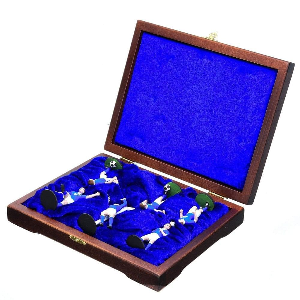 Оловянная миниатюра «Футбол» (цвет сине-белый) в шкатулке - интернет магазин Русь Велика я фото 7