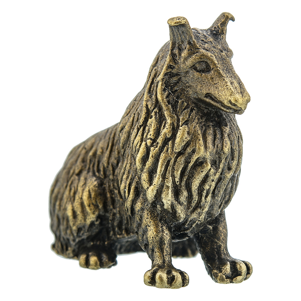 Бронзовая статуэтка «Собака Колли» - интернет магазин Русь Велика я фото 1