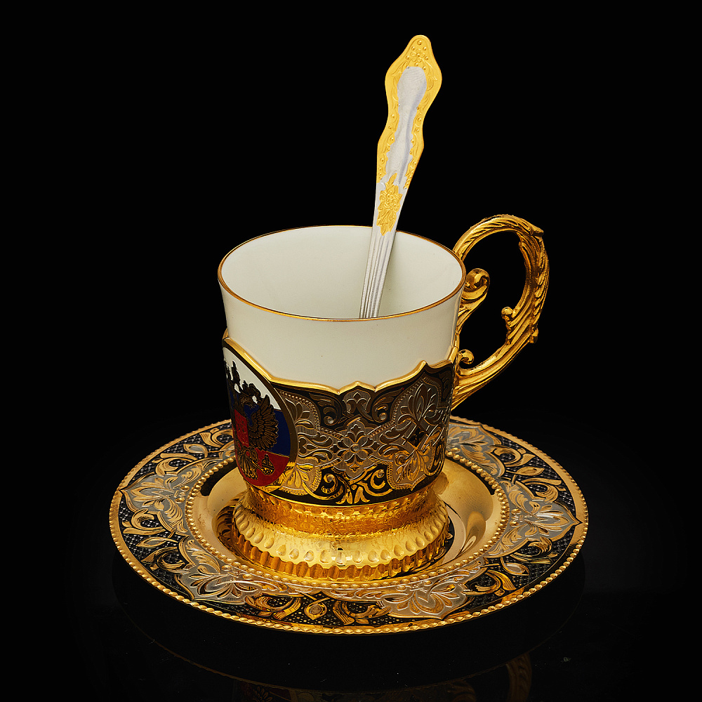 Кофейная пара «Герб РФ». Златоуст - интернет магазин Русь Велика я фото 1