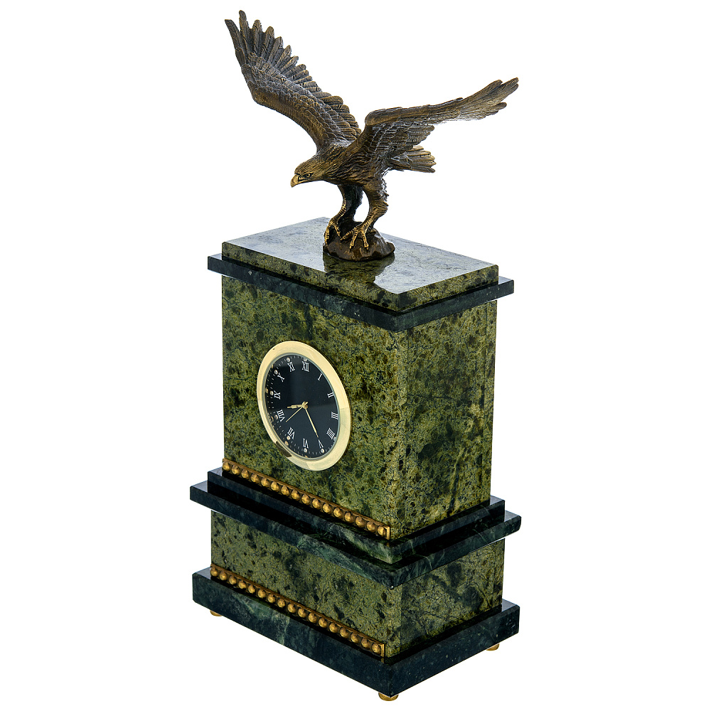 Настольные часы из камня «Орел». Златоуст - интернет магазин Русь Велика я фото 2