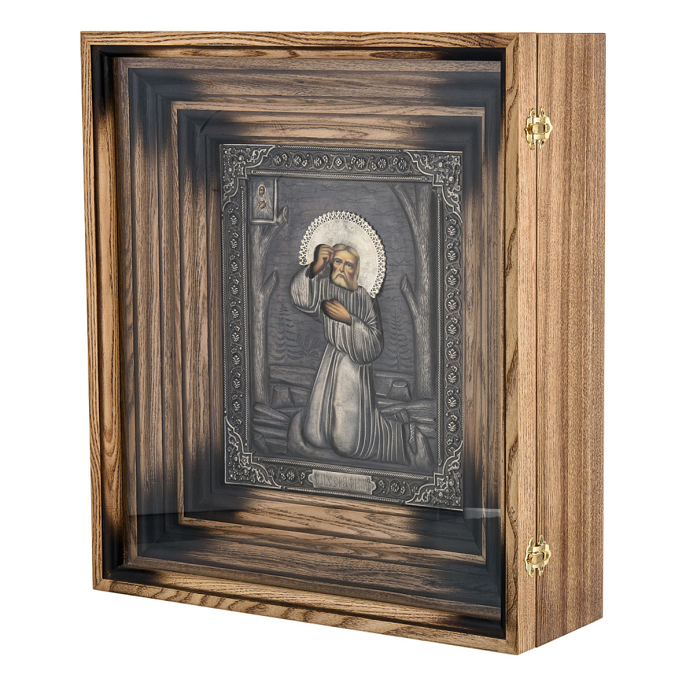 Икона в киоте «Серафим Саровский» 38х43 см - интернет магазин Русь Велика я фото 1