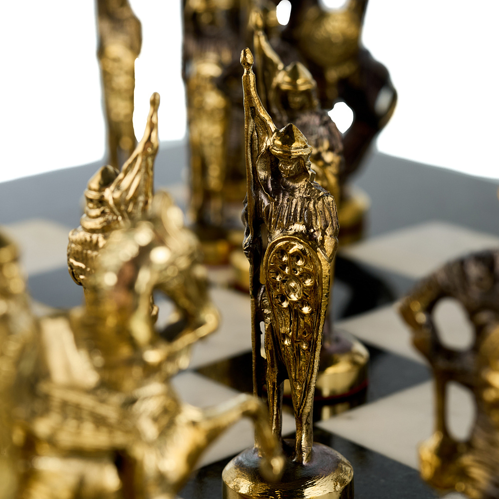 Шахматы из камня и бронзы «Русские богатыри» 36х36 см - интернет магазин Русь Велика я фото 7