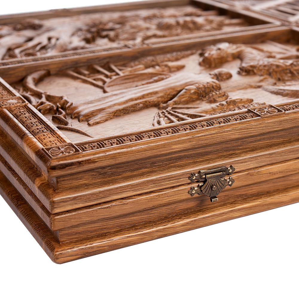 Нарды деревянные из массива морёного дуба «Былинные» - интернет магазин Русь Велика я фото 4