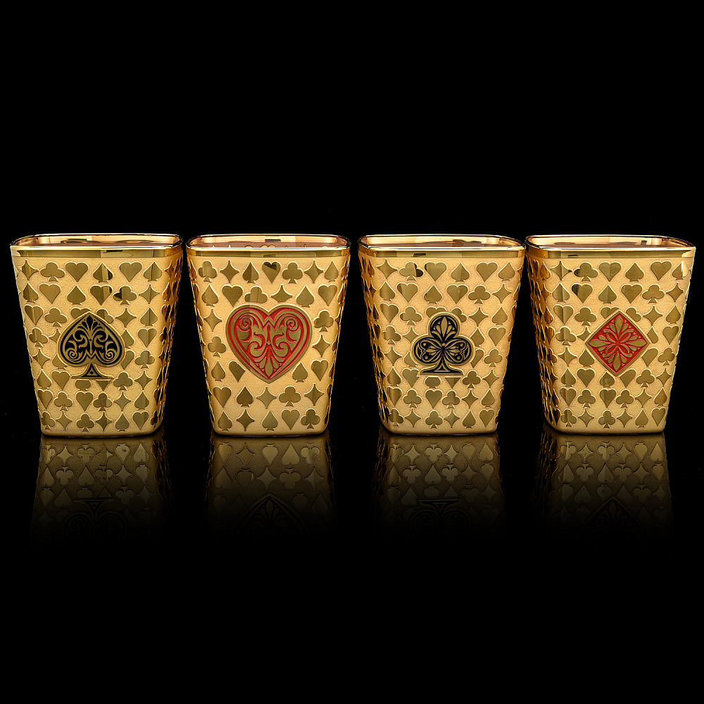 Питейный набор для виски на 4 персоны «Казино» - интернет магазин Русь Велика я фото 6