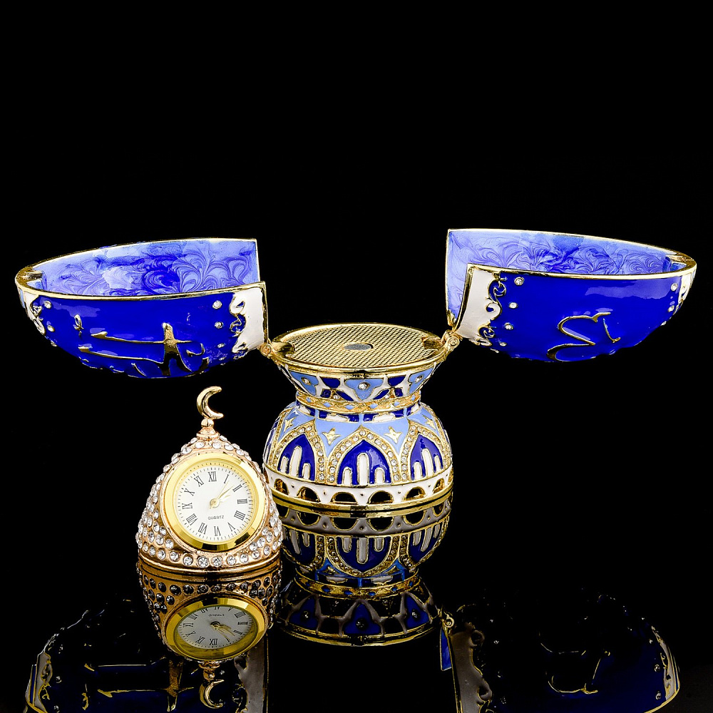 Шкатулка «Альхамдулиллах» с куполом. Традиции Фаберже - интернет магазин Русь Велика я фото 3