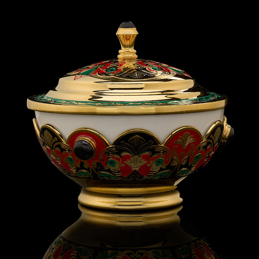 Самовар с сервизом на 6 персон «Золотая хохлома». Златоуст - интернет магазин Русь Велика я фото 10