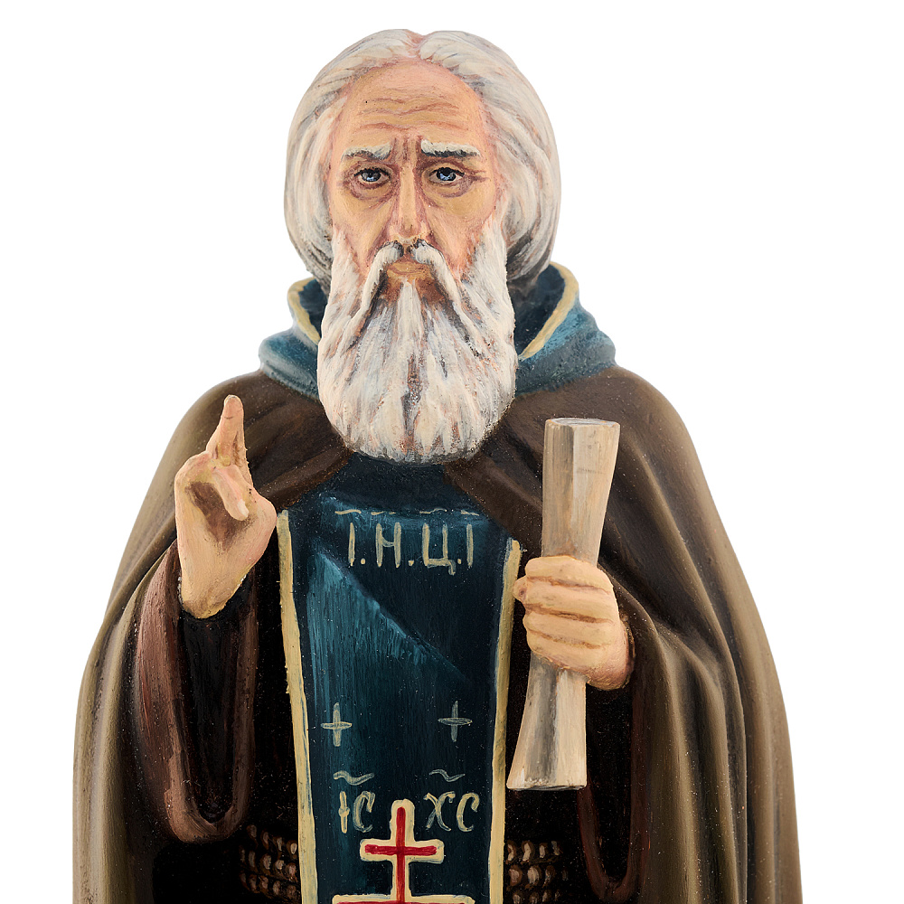 Деревянная резная скульптура «Сергий Радонежский» - интернет магазин Русь Велика я фото 4