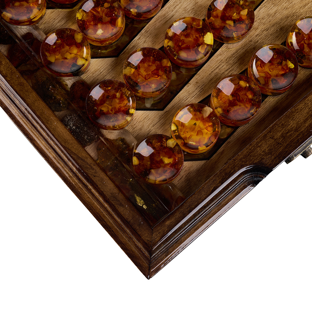 Нарды янтарные «Герб РФ» 56х30 см - интернет магазин Русь Велика я фото 8