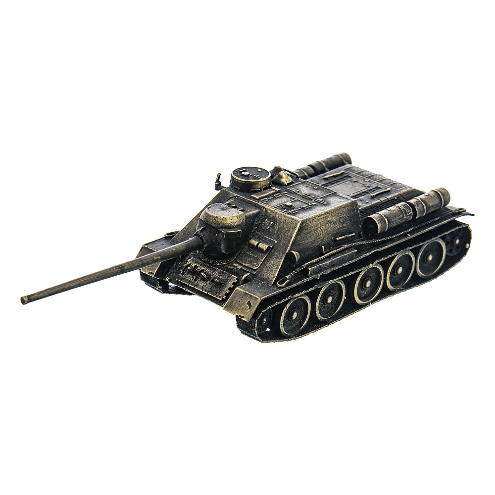 Модель техники из бронзы «Танк Су-100». Масштаб 1:72 - интернет магазин Русь Велика я 