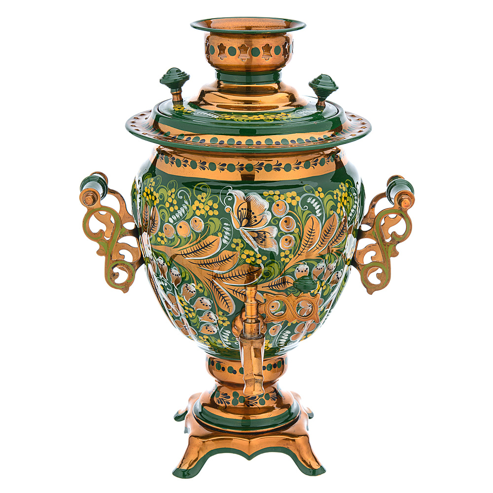 Самовар электрический 3л с сервизом «Ландыш». Хохлома - интернет магазин Русь Велика я фото 4