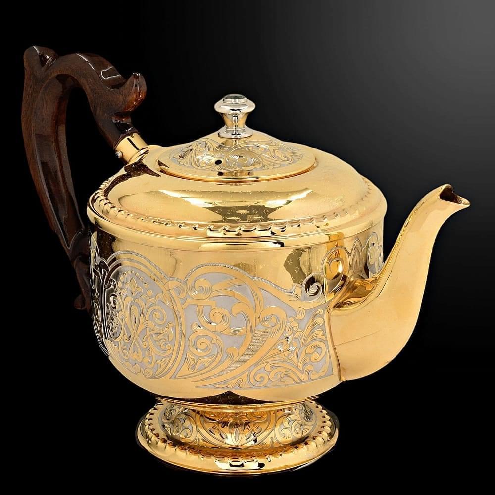 Сервиз чайный на 2 персоны. Латунь. Златоуст - интернет магазин Русь Велика я фото 1