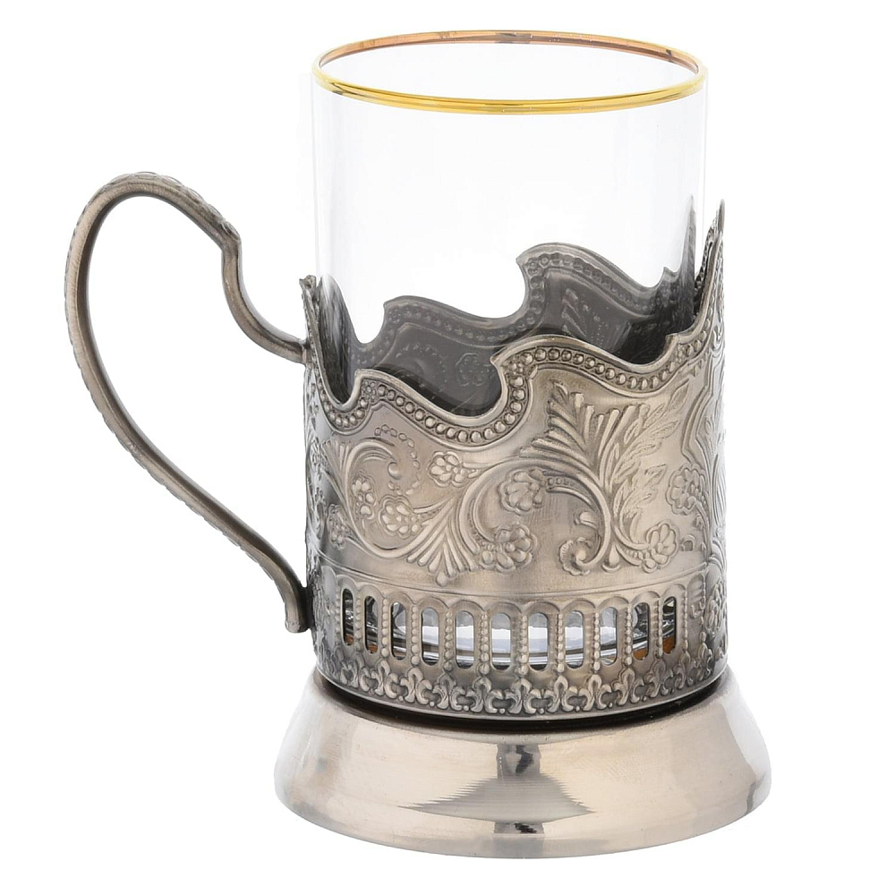 Подстаканник никелированный «Пальма» - интернет магазин Русь Велика я фото 3