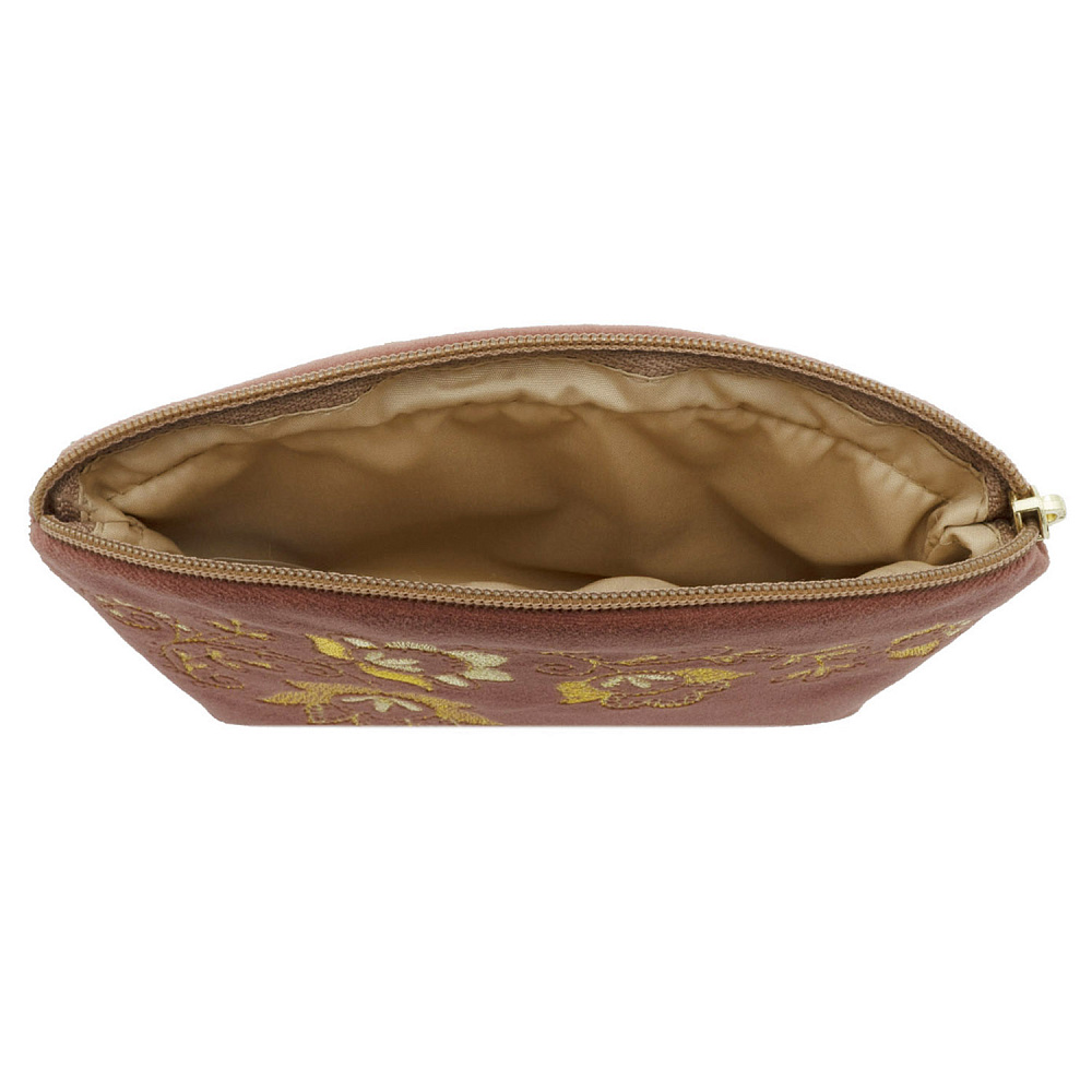 Косметичка «Весеннее настроение». Темно-розовая с вышивкой - интернет магазин Русь Велика я фото 3