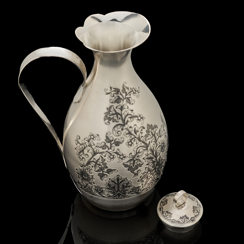 Кувшин для воды из серебра 925*. Вес 1272,08 г - интернет магазин Русь Велика я фото 4