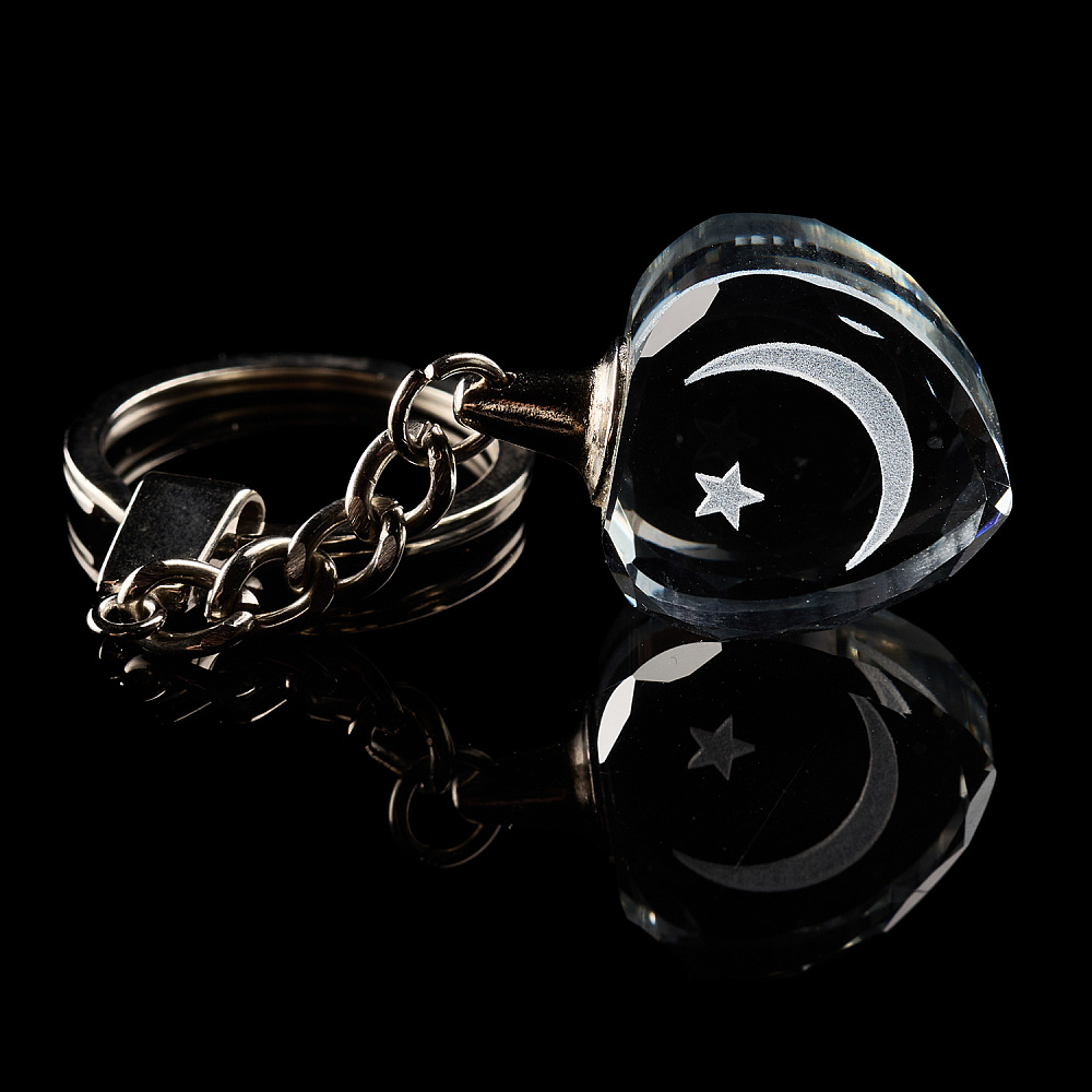 Лазерная графика. Брелок-сердечко «Полумесяц» - интернет магазин Русь Велика я фото 1