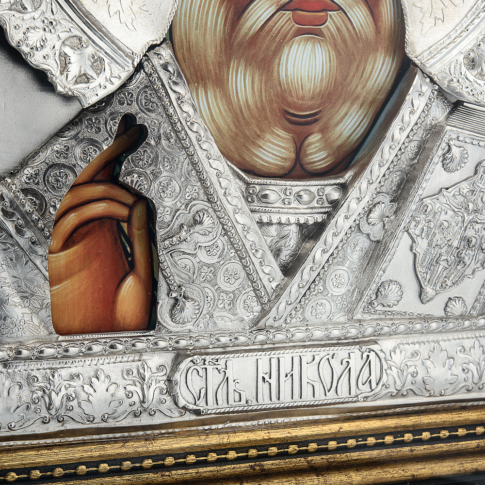 Икона «Николай Чудотворец» 50х47 см - интернет магазин Русь Велика я фото 2