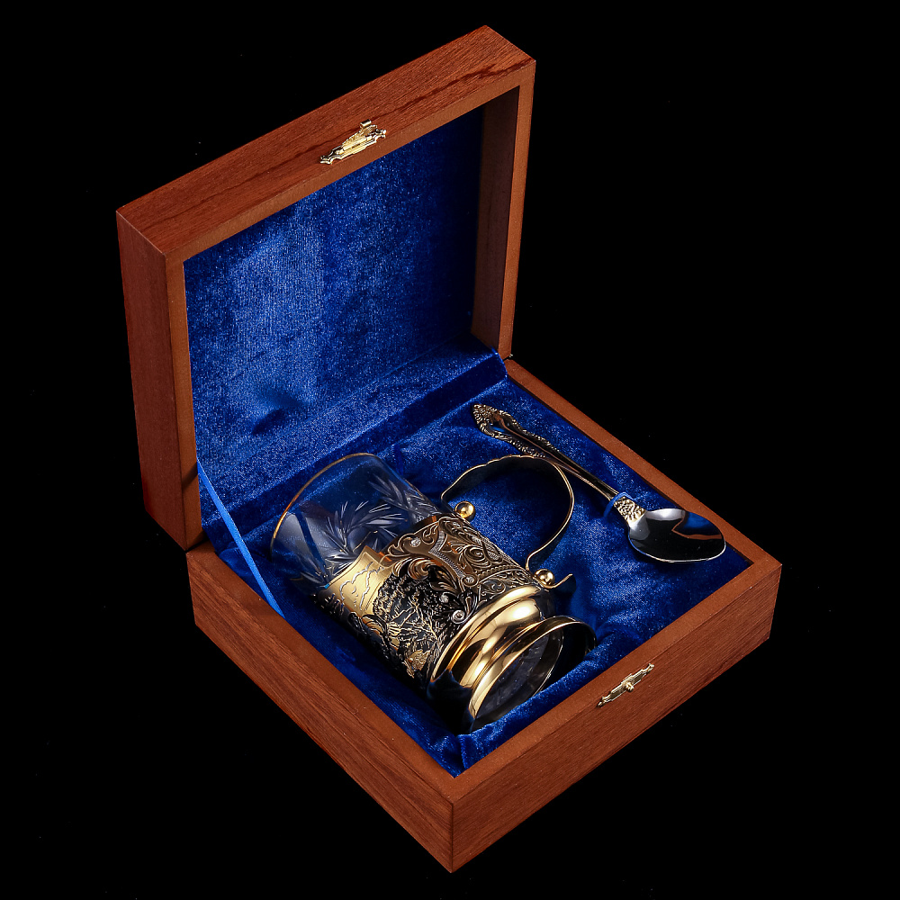 Подстаканник «Охотники на привале». Златоуст - интернет магазин Русь Велика я фото 5