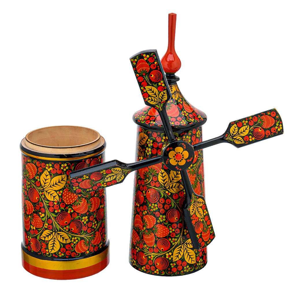 Питейный набор на 6 персон «Мельница». Хохлома - интернет магазин Русь Велика я фото 4