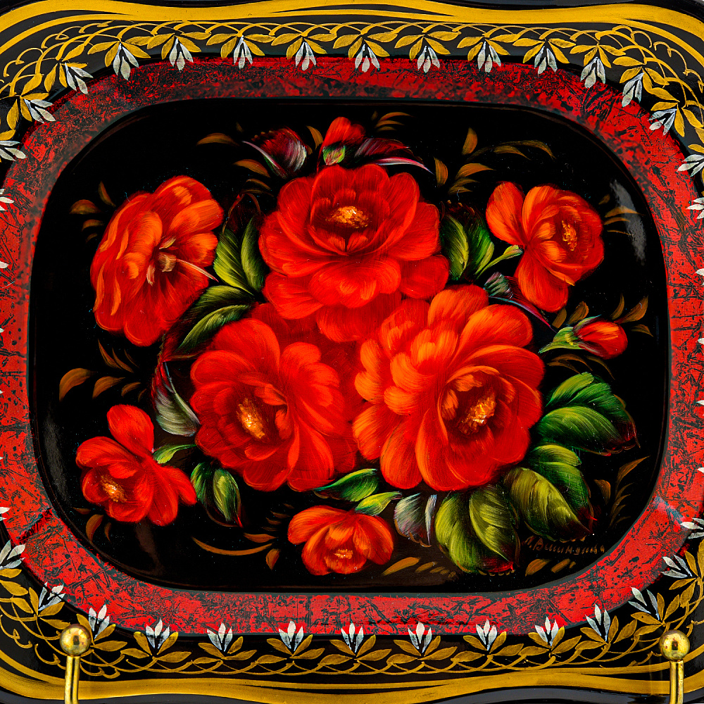 Поднос с авторской росписью 24х20 см - интернет магазин Русь Велика я фото 1