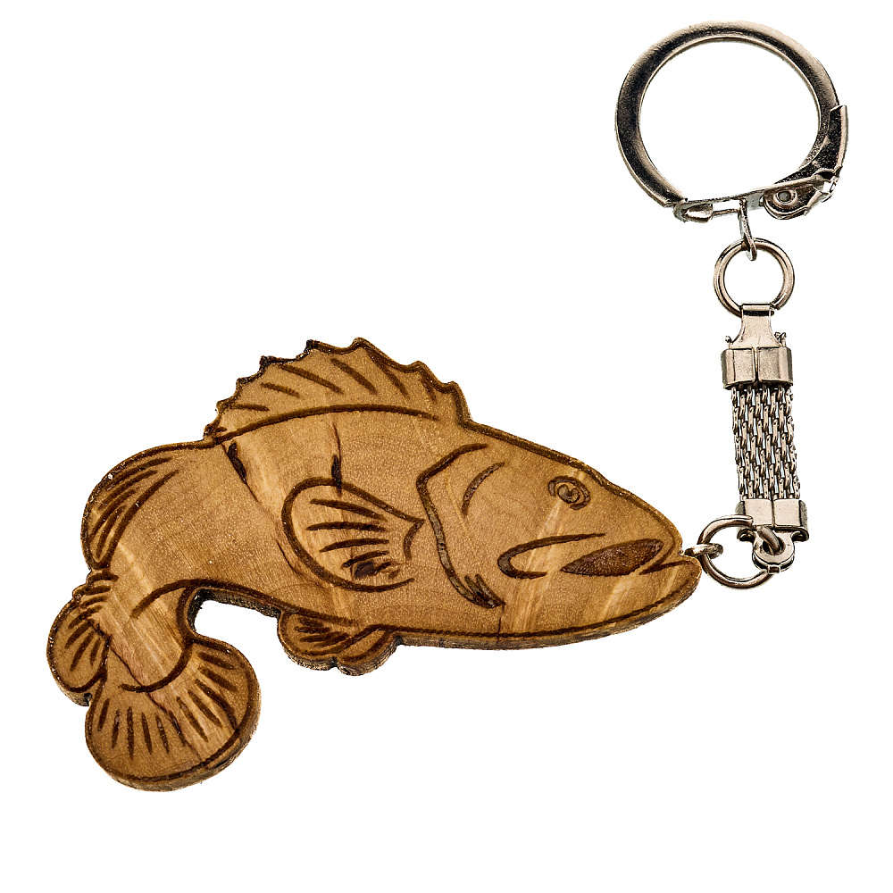 Брелок из карельской березы «Окунь» - интернет магазин Русь Велика я 