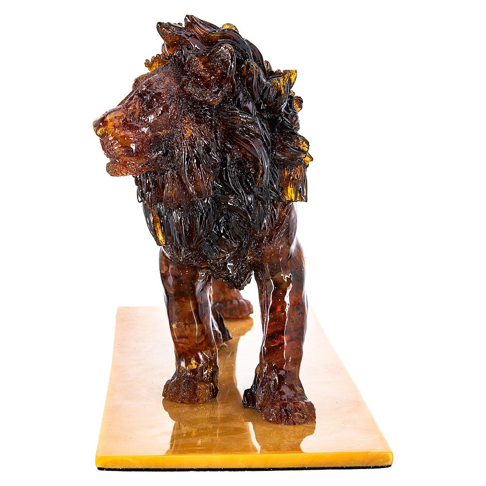 Скульптура из натурального янтаря «Лев» - интернет магазин Русь Велика я фото 7