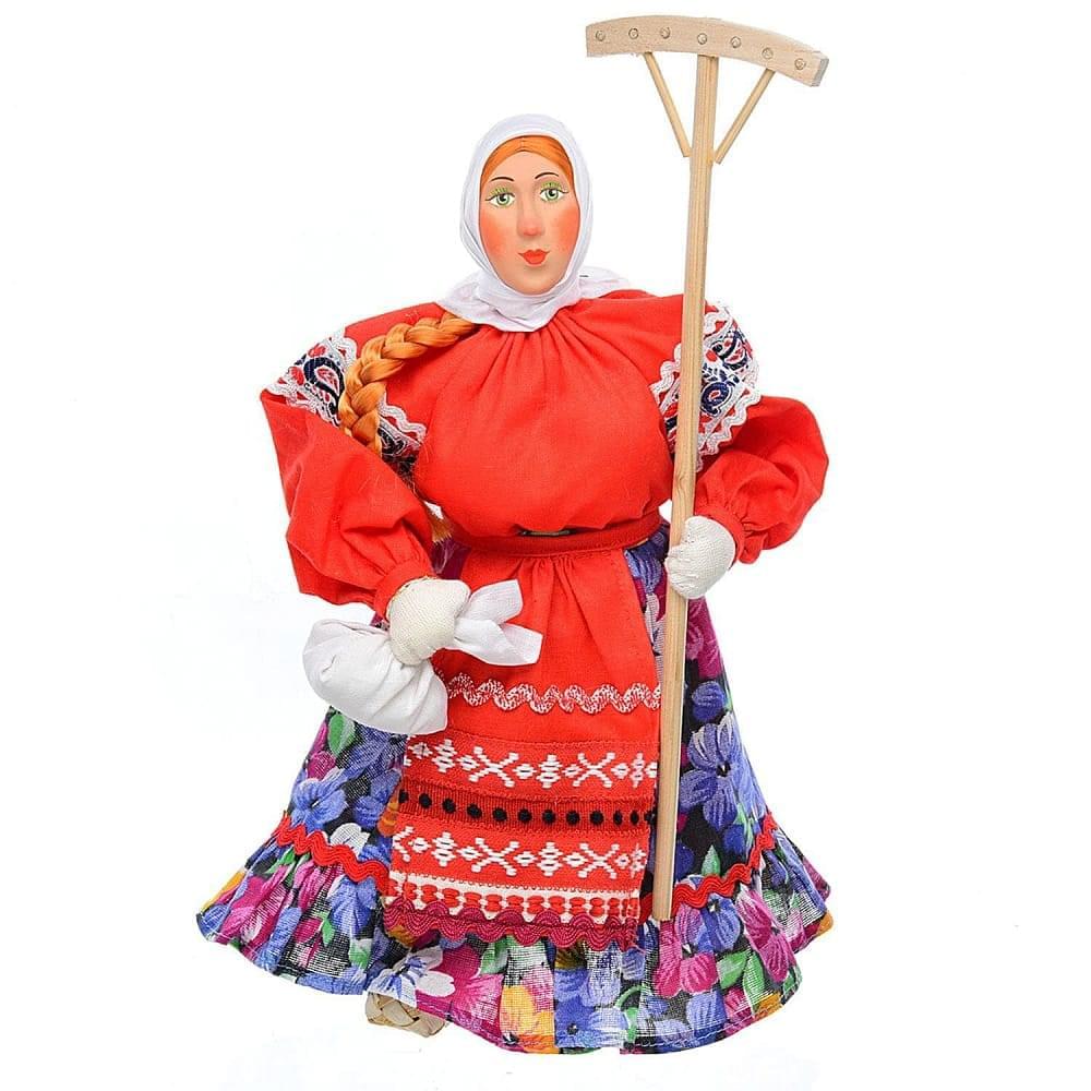 Коллекционная кукла ручной работы «Марья с граблями» - интернет магазин Русь Велика я 