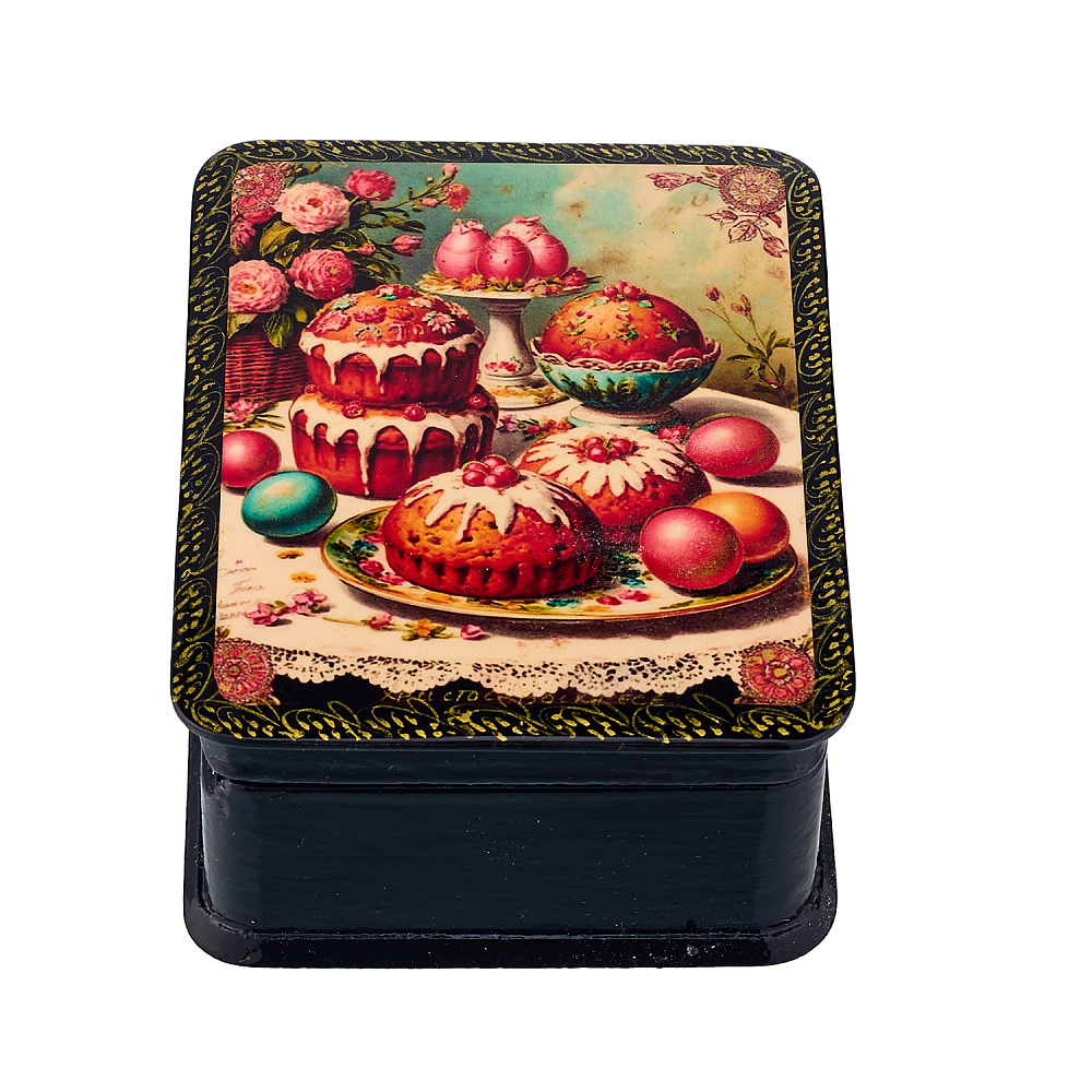 Шкатулка из папье-маше с принтом «Пасха» - интернет магазин Русь Велика я 