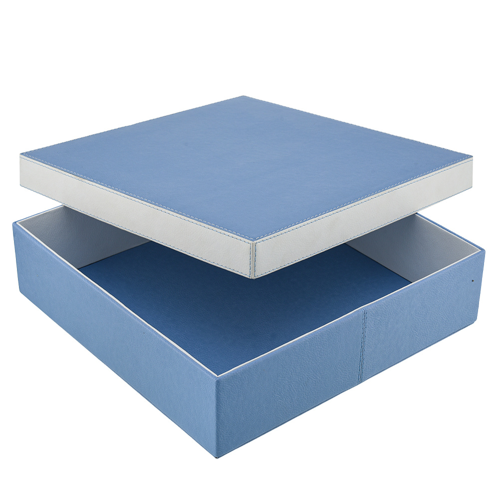 Подарочная упаковка из экокожи бело-голубая - интернет магазин Русь Велика я фото 1