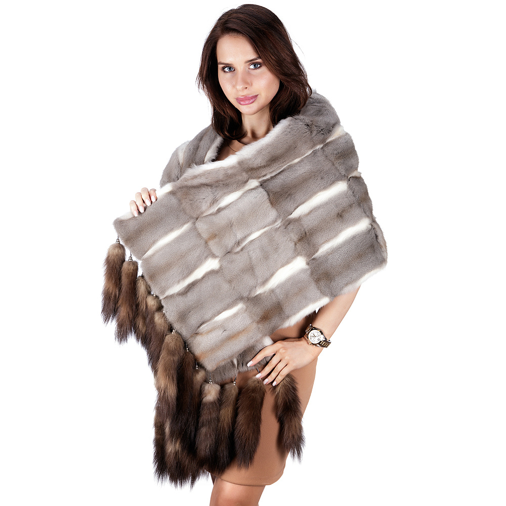 Палантин женский из меха белки - интернет магазин Русь Велика я фото 3