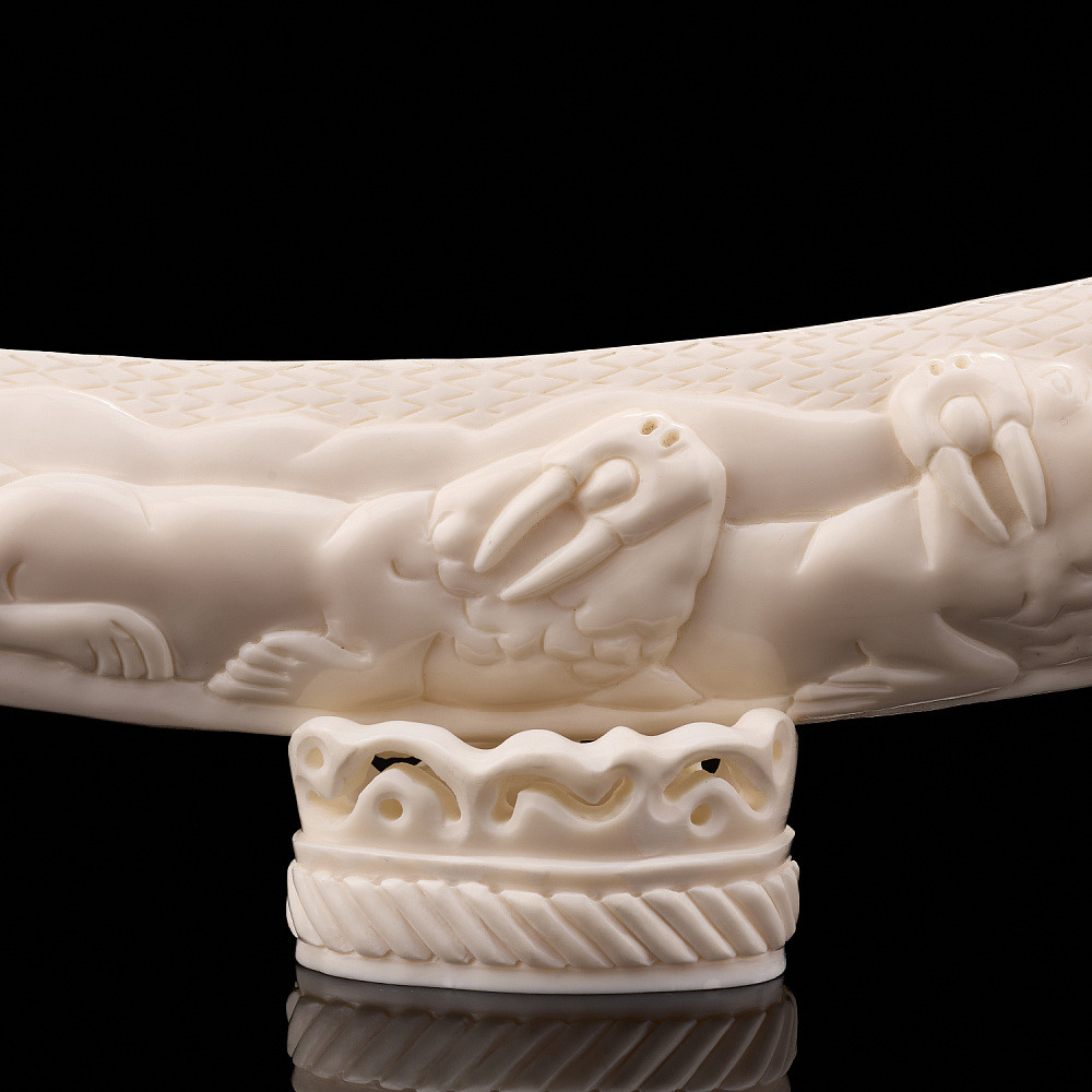 Настольная композиция из кости «Моржи и тюлени» - интернет магазин Русь Велика я фото 4