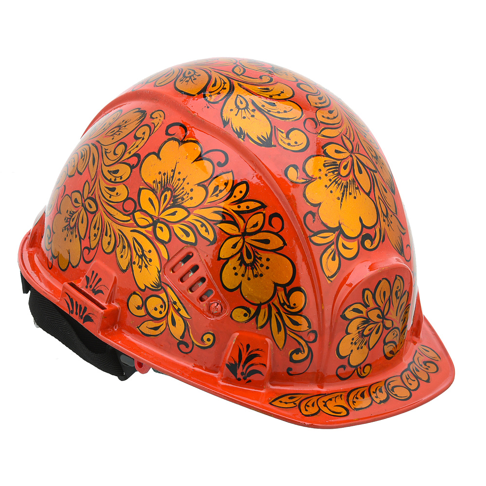 Каска строительная «Кудрина». Хохлома - интернет магазин Русь Велика я 