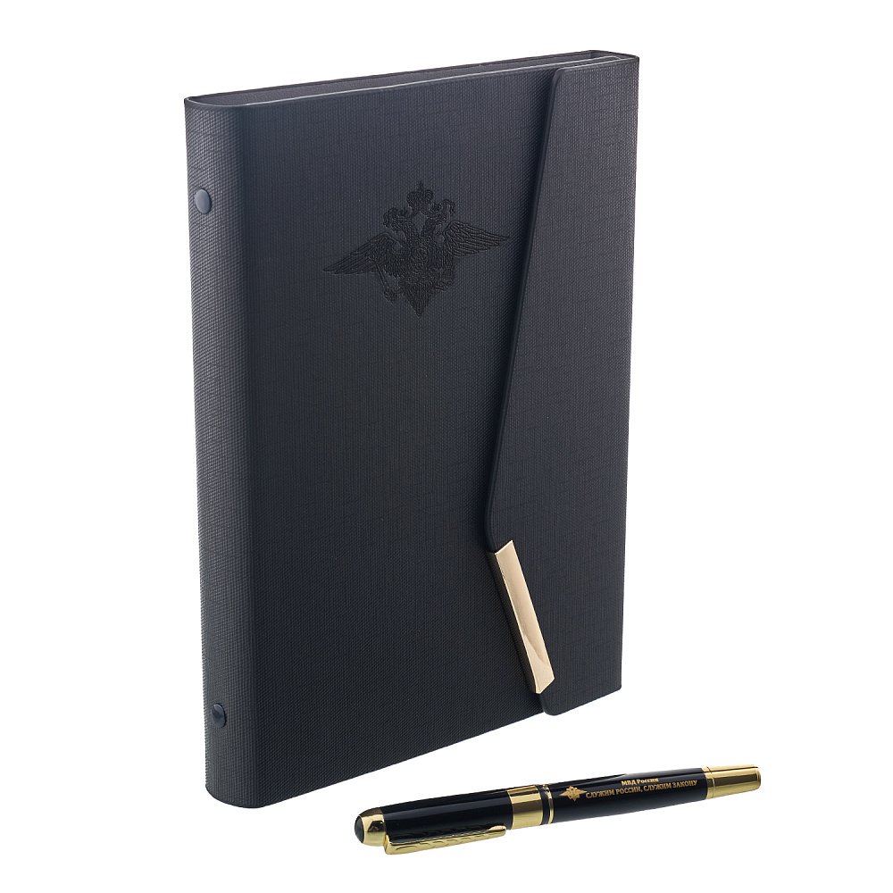 Подарочный набор с ежедневником и ручкой «МВД» - интернет магазин Русь Велика я 