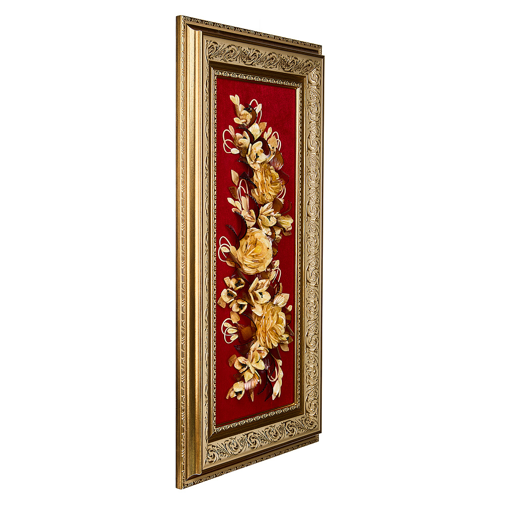 Картина янтарная «Цветы» 25х55 см - интернет магазин Русь Велика я фото 3