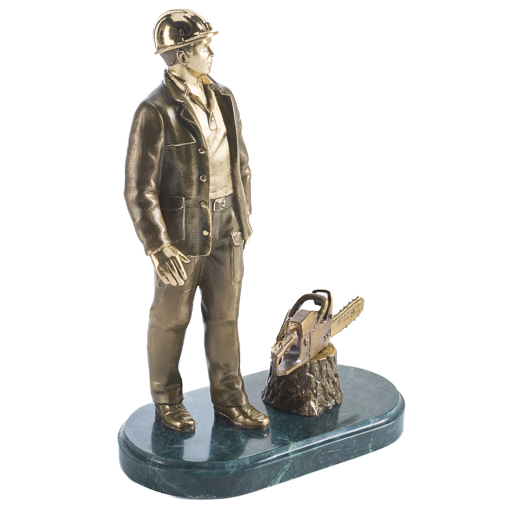 Бронзовая статуэтка «Работник лесного хозяйства» - интернет магазин Русь Велика я фото 1