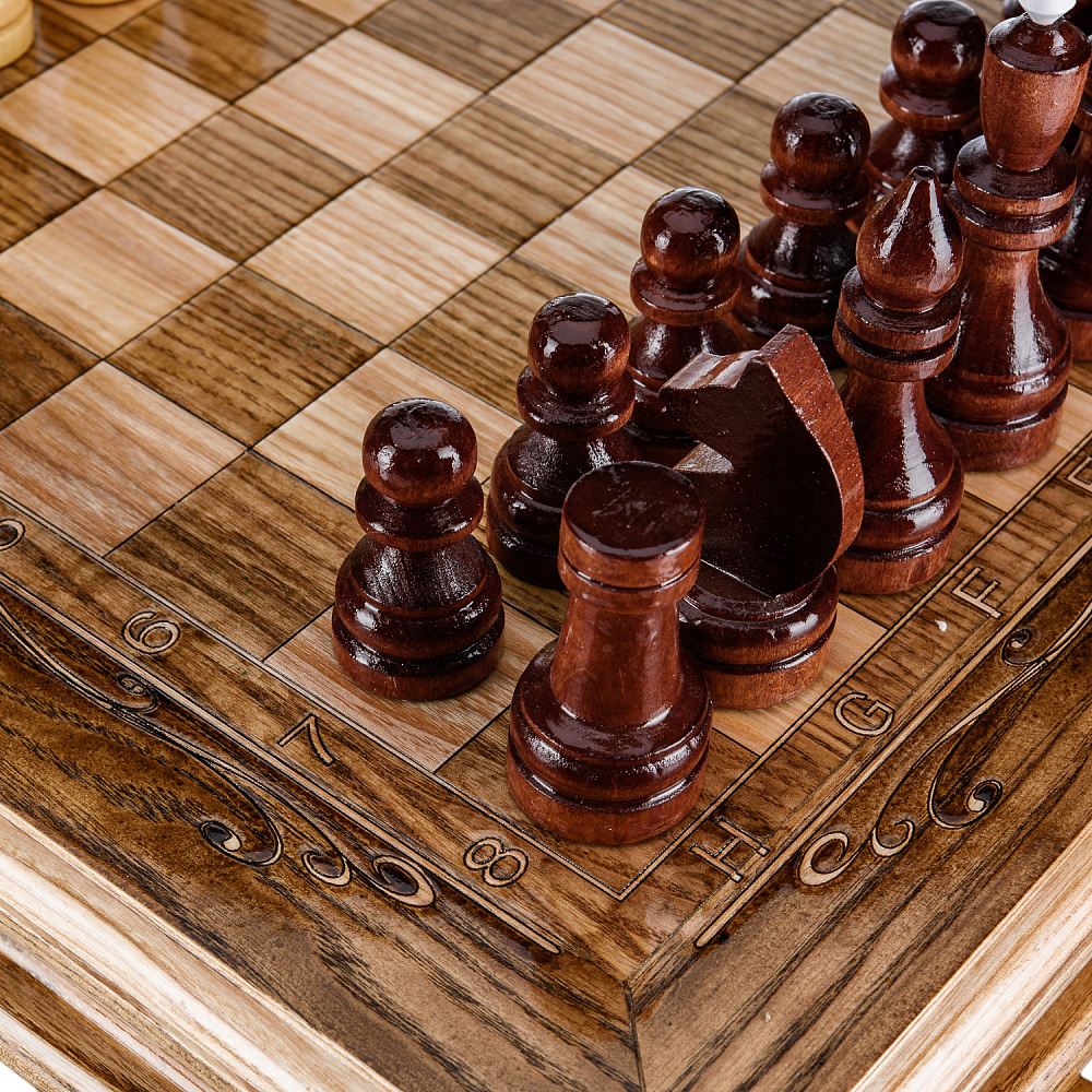 Шахматы деревянные «Турнирные» 47х47 см - интернет магазин Русь Велика я фото 3