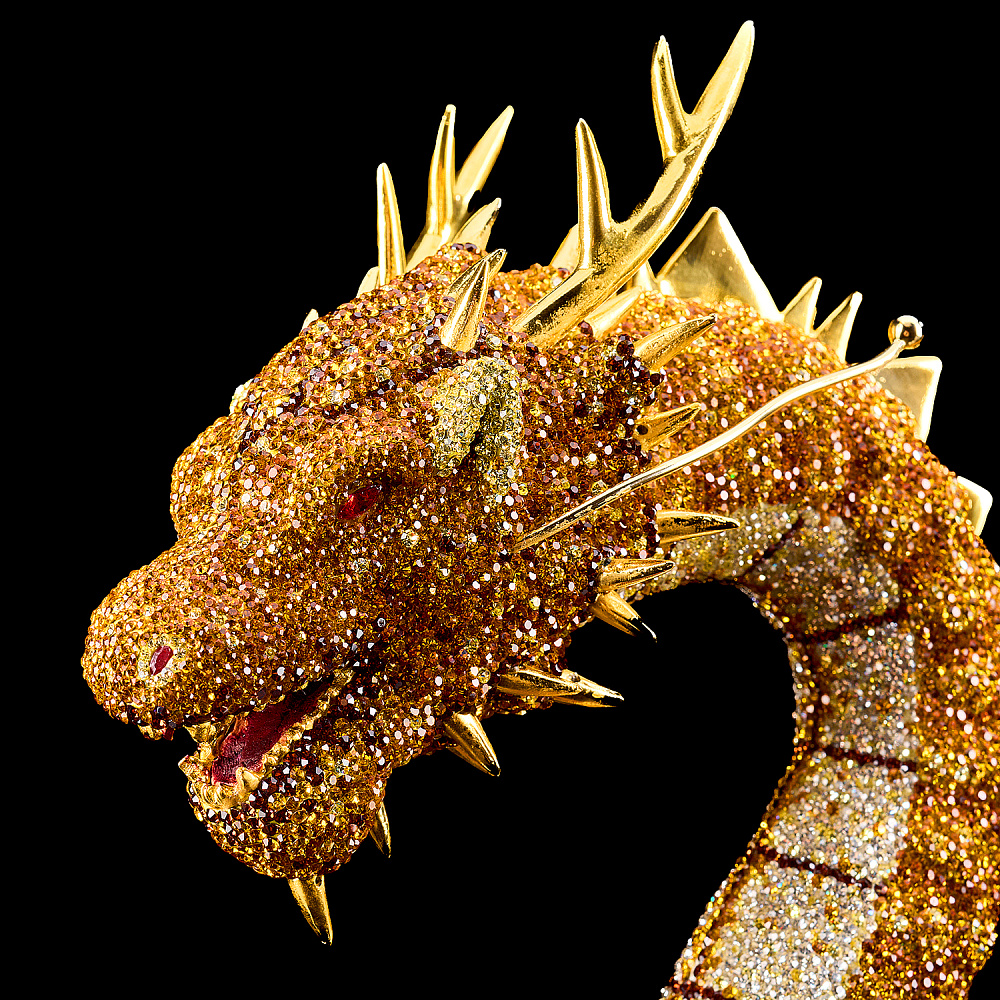 Скульптура с хрустальными стразами «Дракон» - интернет магазин Русь Велика я фото 1