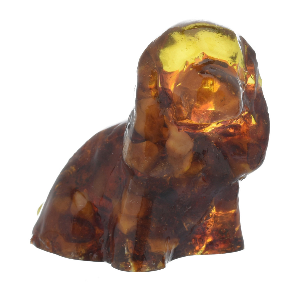 Статуэтка из янтаря «Собачка» - интернет магазин Русь Велика я 