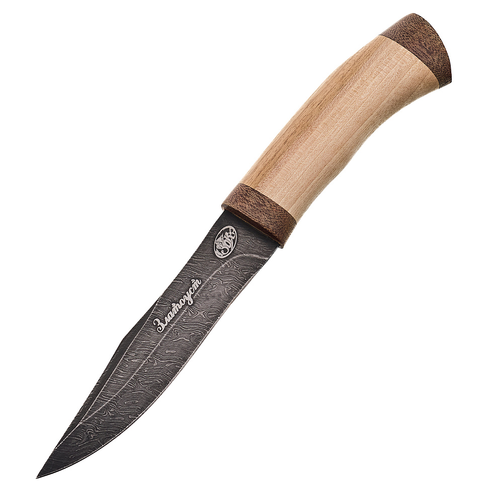 Нож сувенирный из дамасской стали «Олимп-6». Златоуст - интернет магазин Русь Велика я фото 1