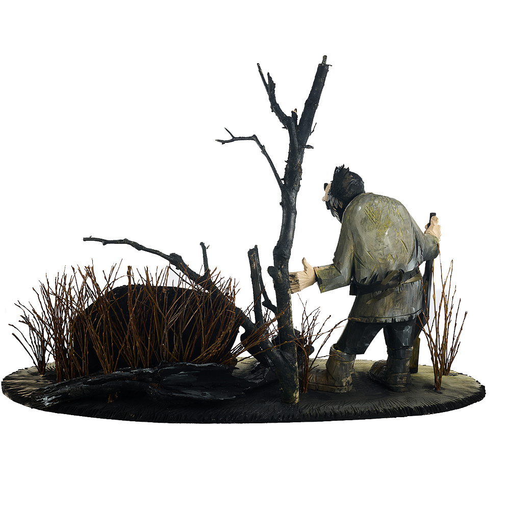 Резьба по дереву. Скульптура «Охотник» - интернет магазин Русь Велика я фото 5