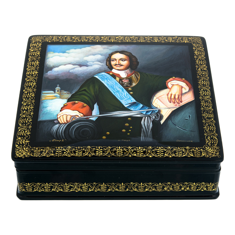 Шкатулка с художественной росписью «Петр Первый» - интернет магазин Русь Велика я фото 2
