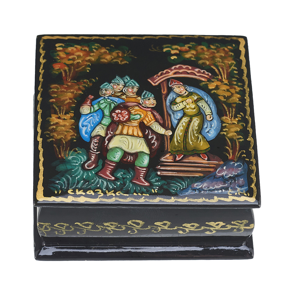 Шкатулка с художественной росписью «Спящая красавица» - интернет магазин Русь Велика я 