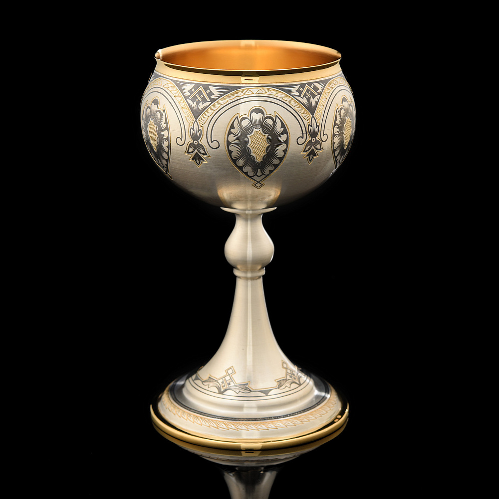 Кубок из серебра 925* с чернением. Вес 190,74 г - интернет магазин Русь Велика я 