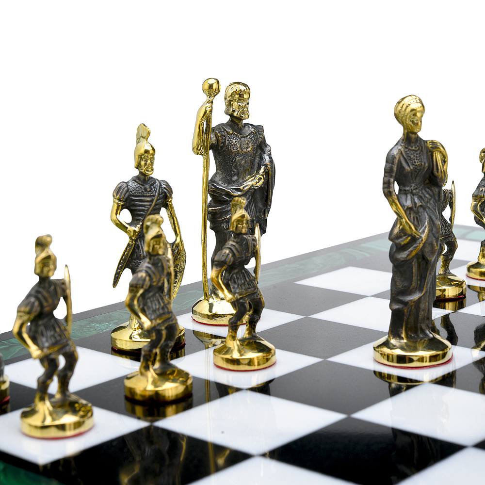 Шахматы из камня «Римские» 39х39 см - интернет магазин Русь Велика я фото 8