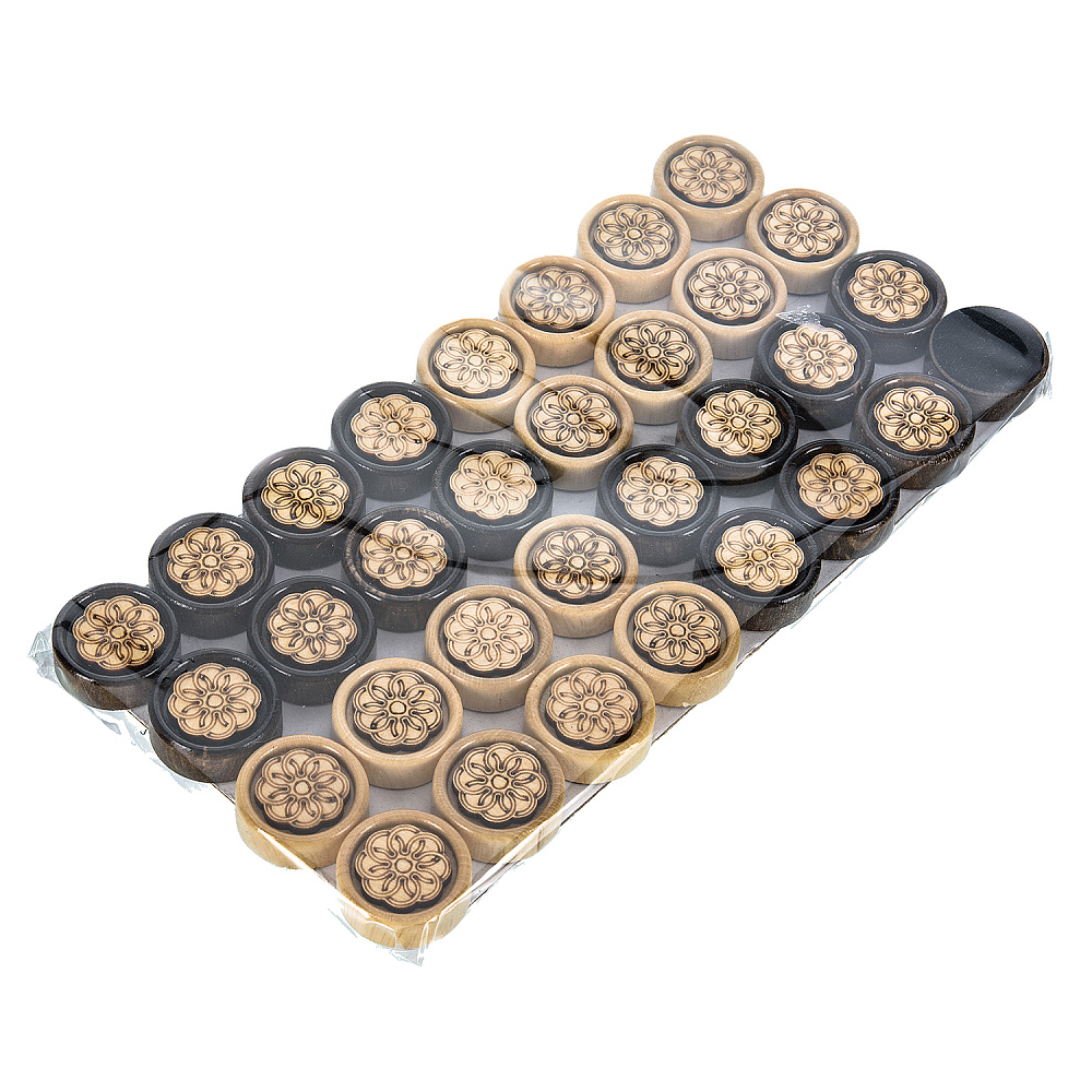 Комплект фишек для нард и шашек «Цветок» - интернет магазин Русь Велика я фото 1