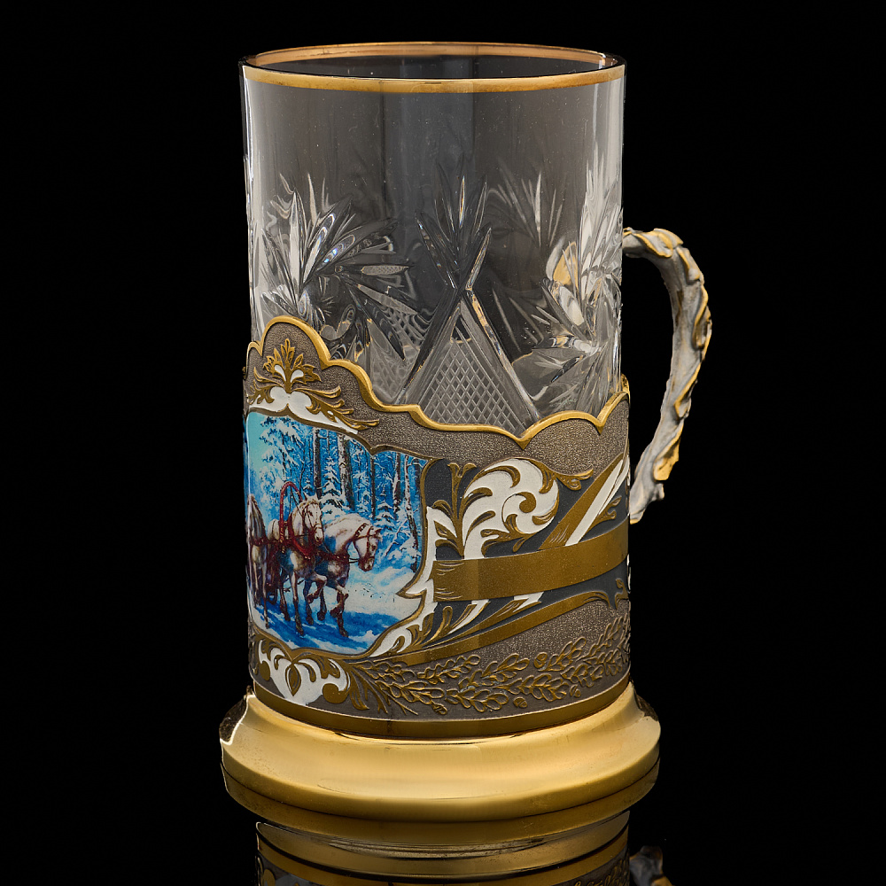 Подстаканник «Тройка». Златоуст - интернет магазин Русь Велика я фото 3