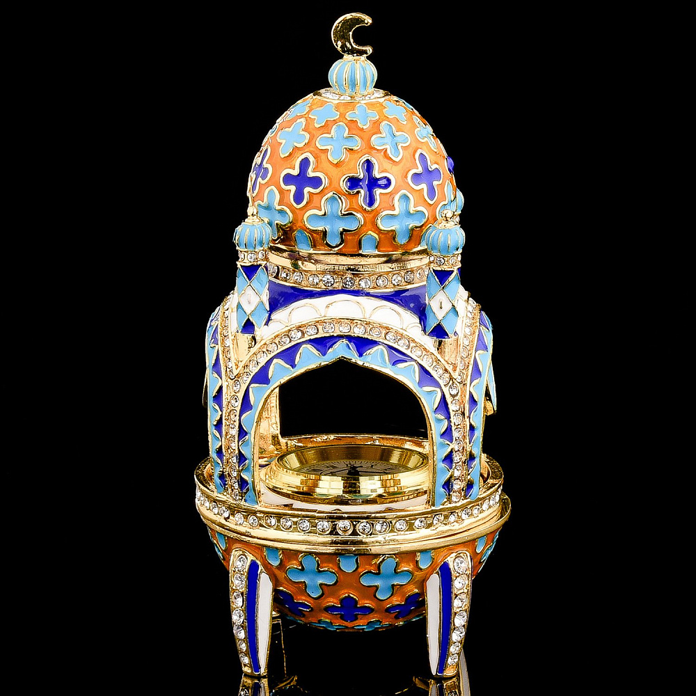 Шкатулка «Мечеть» с часами. Традиции Фаберже - интернет магазин Русь Велика я фото 4