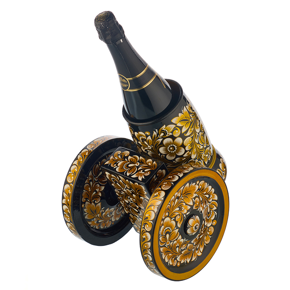 Подставка под бутылку «Пушка». Хохлома - интернет магазин Русь Велика я фото 4