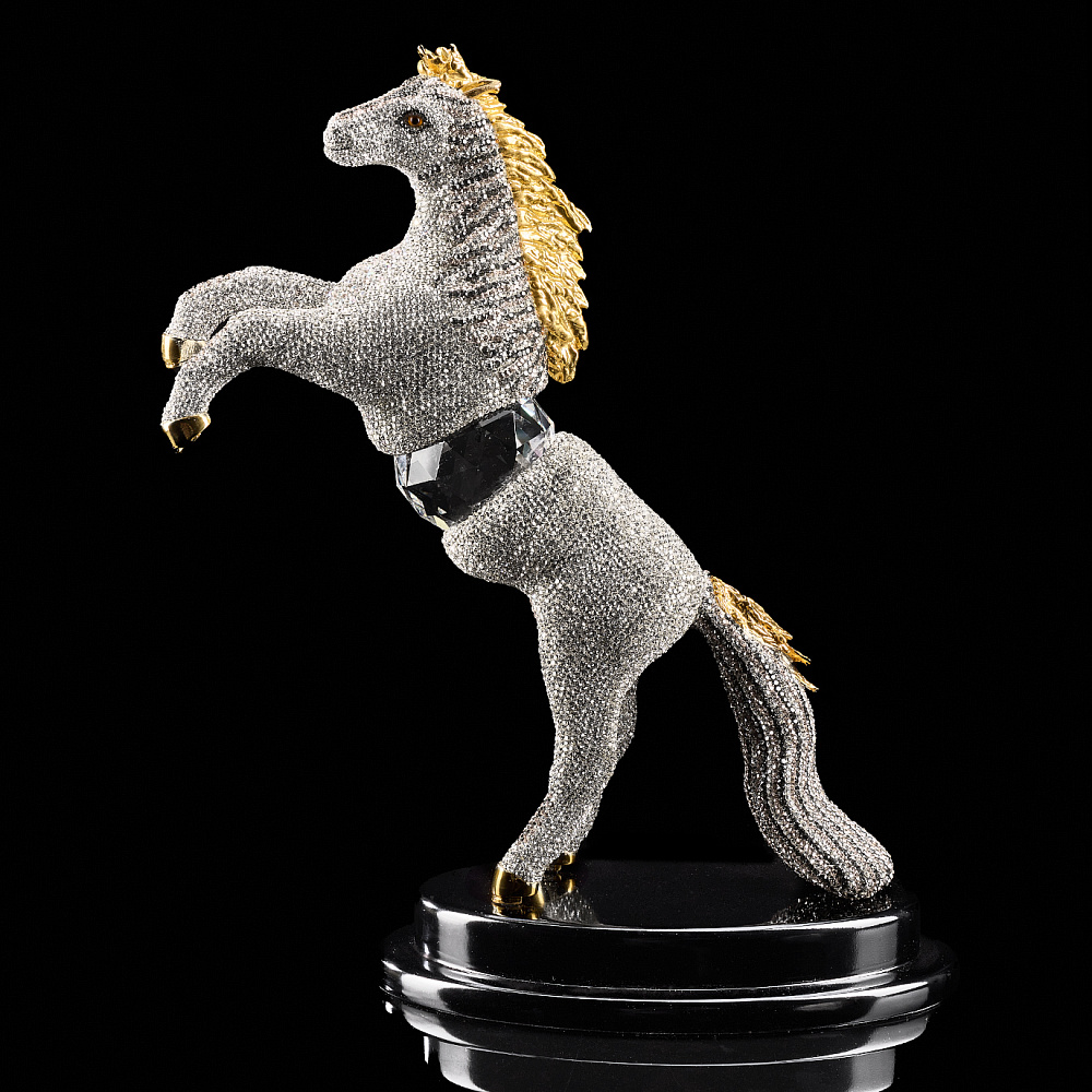 Символ 2026 года. Скульптура с хрустальными стразами «Лошадь» - интернет магазин Русь Велика я 
