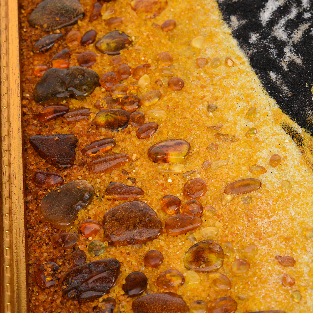 Картина янтарная «Кадыров» 40х50 см - интернет магазин Русь Велика я фото 2